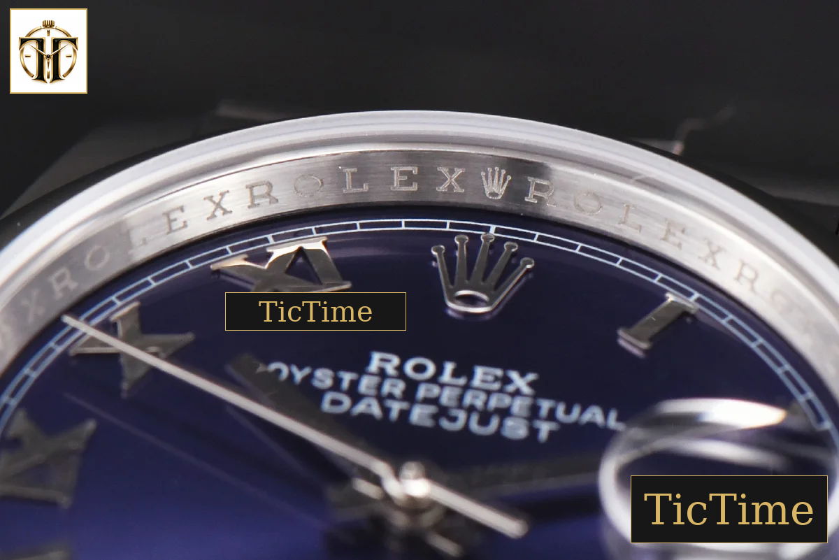 DateJust 36mm GMF SS Smooth Bezel Blue Dial Roma Marker Jubilee Bracelet VR3235 — foto 11