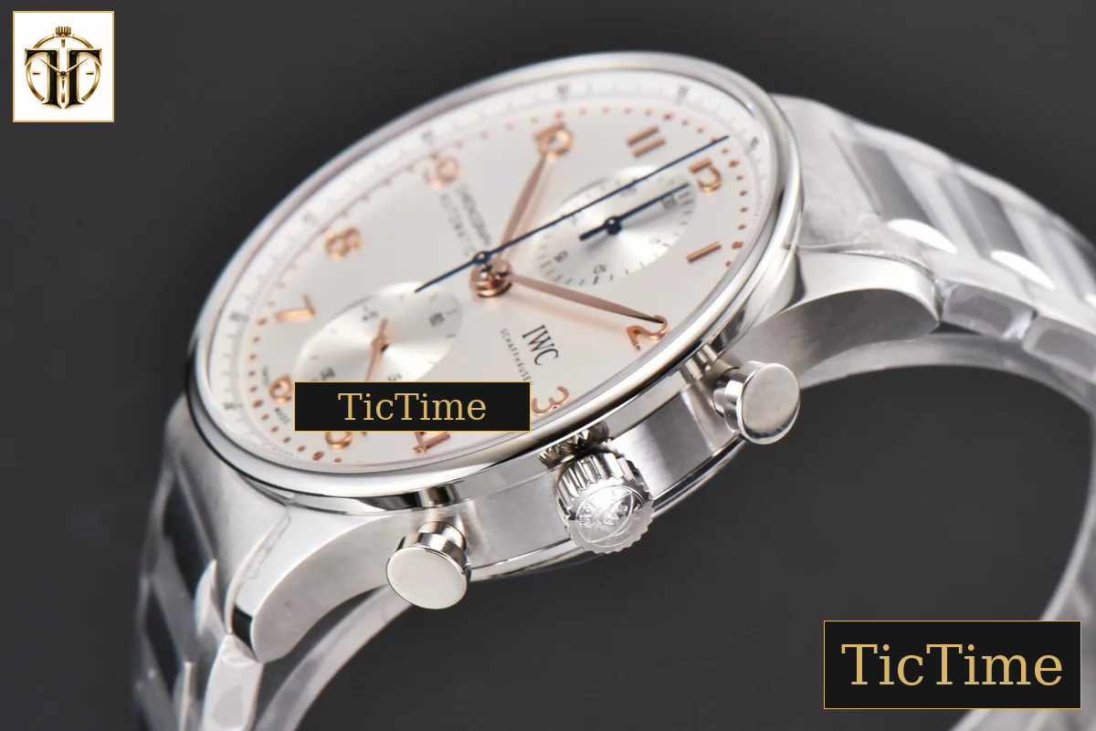 Portuguese Chrono IW3716 41mm RSF White Dial YG Hand SS Bracelet A7750 — foto 11