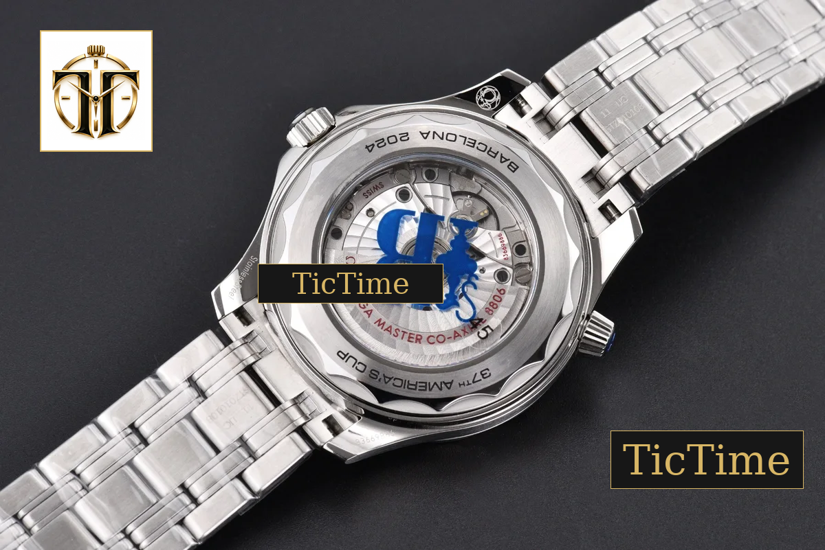 SeaMaster 300M VSF White Dial Blue Bezel Steel bracelet movment( free rubber strap ) VS8800 — foto 25