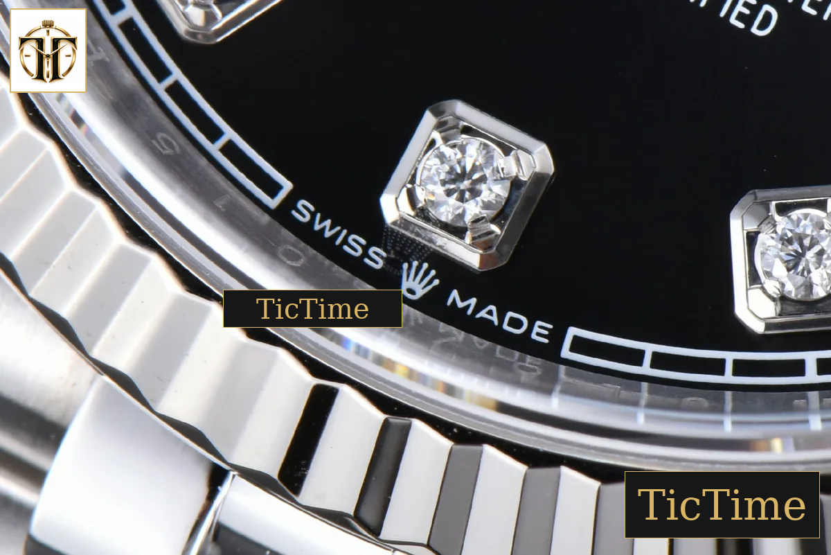 DateJust 126234 36mm Clean Factory Black Dial Diamond Marker Jubilee Bracelet VR3235 — foto 8