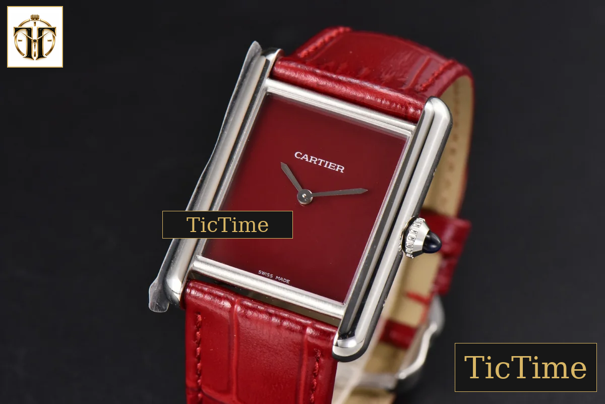 Tank Must Large 33.7×25.5mm K11F Red Dial Red Leather Strap Quartz — foto 4