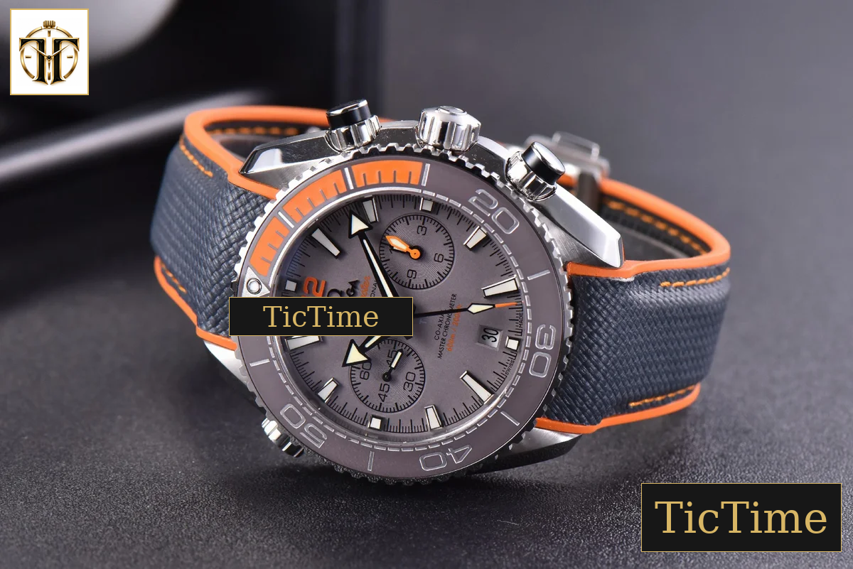 Planet Ocean Chrono 45.5mm OMF Gray Dial Orange/Black Rubber Strap A9900 — foto 19