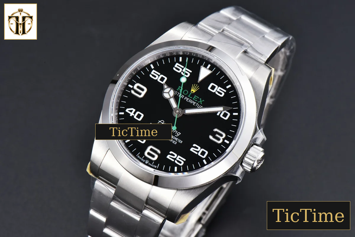 AirKing 904L 126900 40mm JVSF Black Dial SS Oyster Bracelet A3230 — foto 5