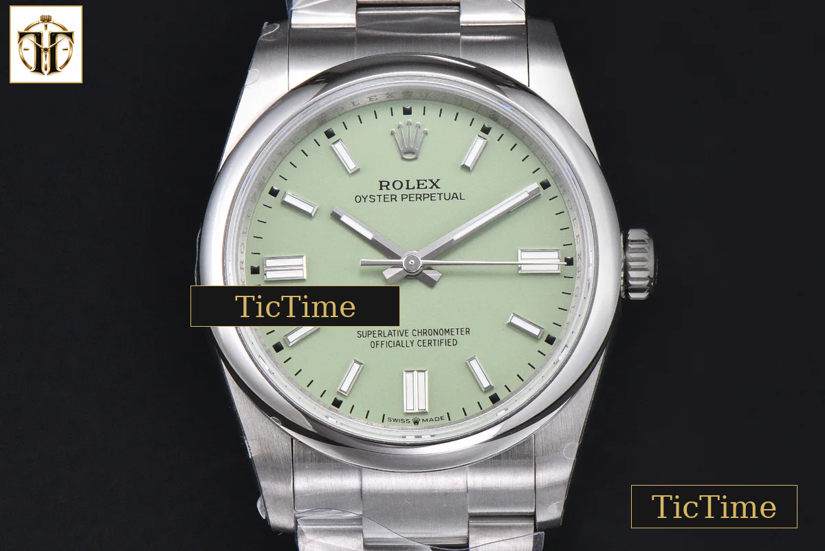 Oyster Perpetual 316L Pistachio 126000 36mm BPF Green Dial SS Bracelet SH3132 — foto 2
