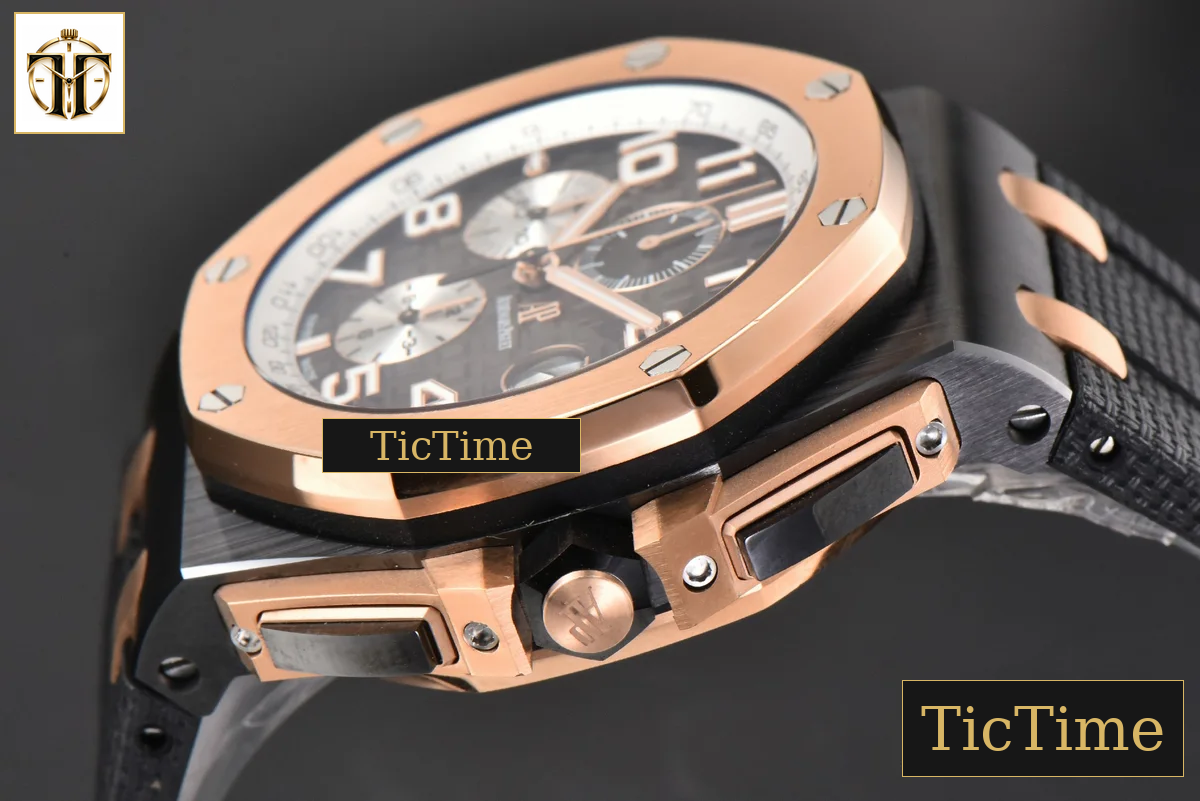 Royal Oak Offshore 26405 44mm RSF RG Gray Dial Silver Subdial Black Rubber Strap A3126 — foto 11