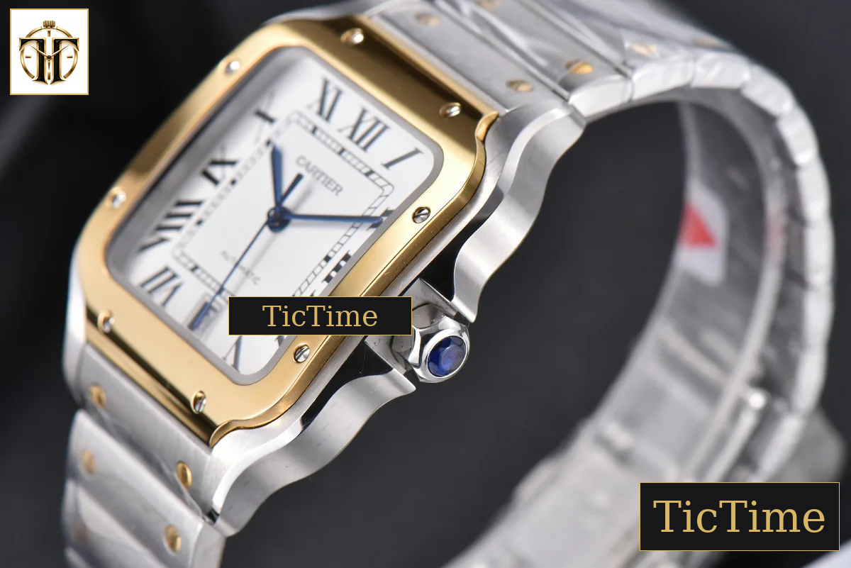 Santos de Cartier XL 40mm BVF YG/SS White Dial YG/SS Bracelet Miyota 9019 — foto 10