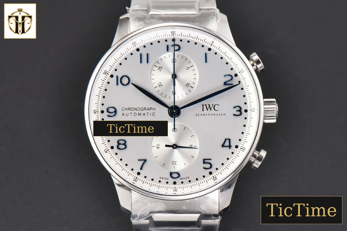 Portuguese Chrono IW3716 41mm RSF White Dial Blue Hand SS Bracelet A7750 — foto 2