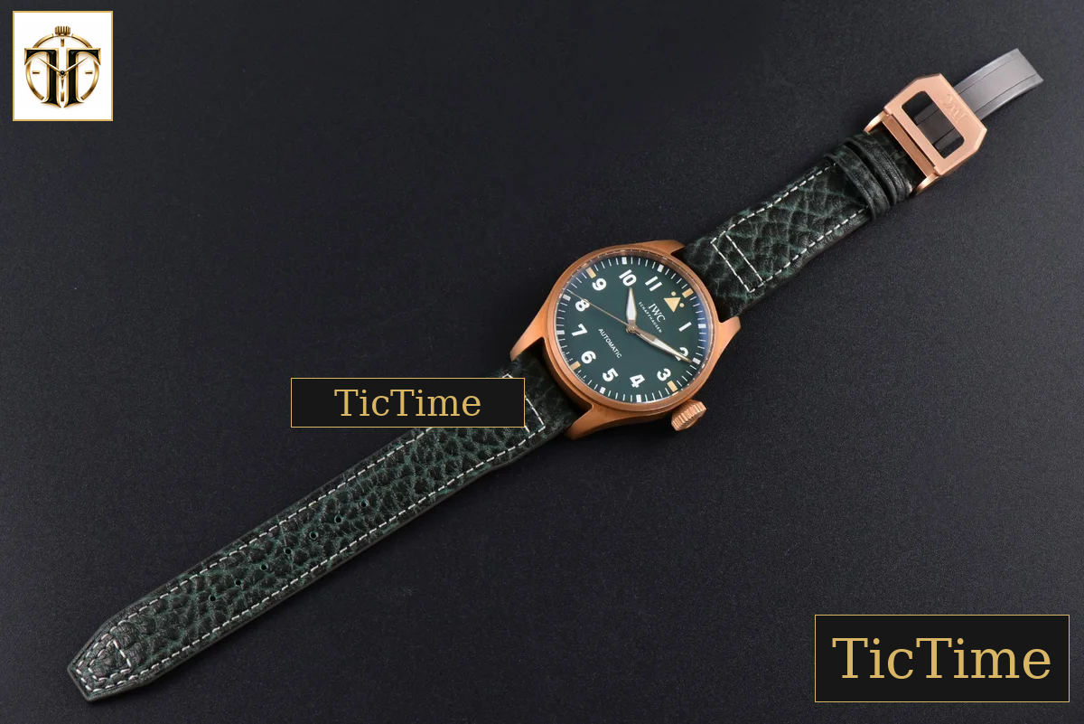 Big Pilot IW329702 43.8mm M+F Bronze Green Dial Green Leather Strap SEIKO 8N-24 — foto 4