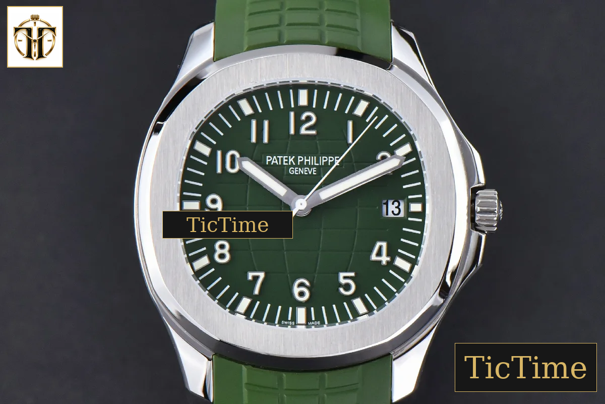 Aquanaut 5168 42mm ZF Green Dial Green Rubber Strap A324 — foto 2