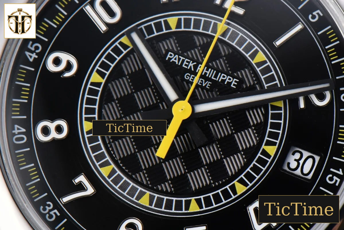 Calatrava 6007G 40mm ZF Black Dial Yellow Hand Nylon Strap 9015 — foto 9