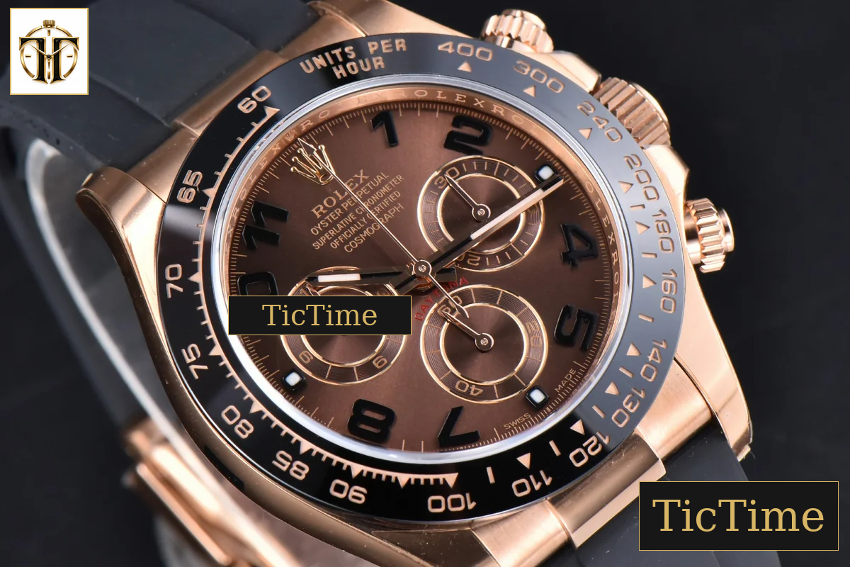 Daytona 116515 40mm Clean Factory RG Ceramic Brown Dial Digital Marker Oysterflex Strap 4130 — foto 15