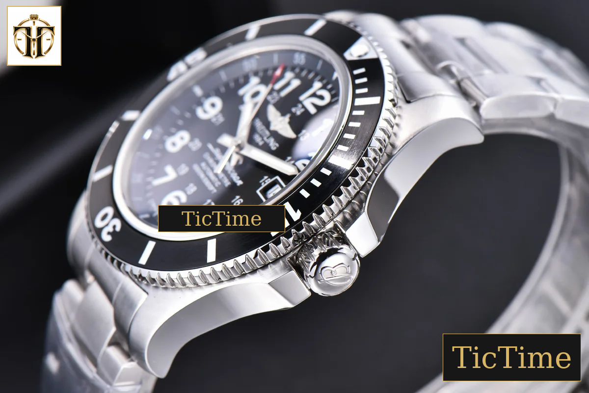 Superocean 44mm TF White Ceramic Black Dial Numerical Marker SS Bracelet A2824 — foto 10