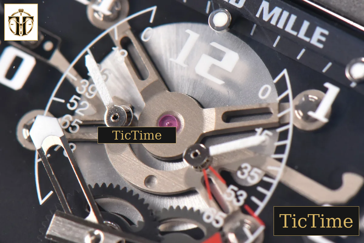 Tourbillon RM001 47mm JBF PVD Black Skeleton Dial Black Rubber Strap — foto 5