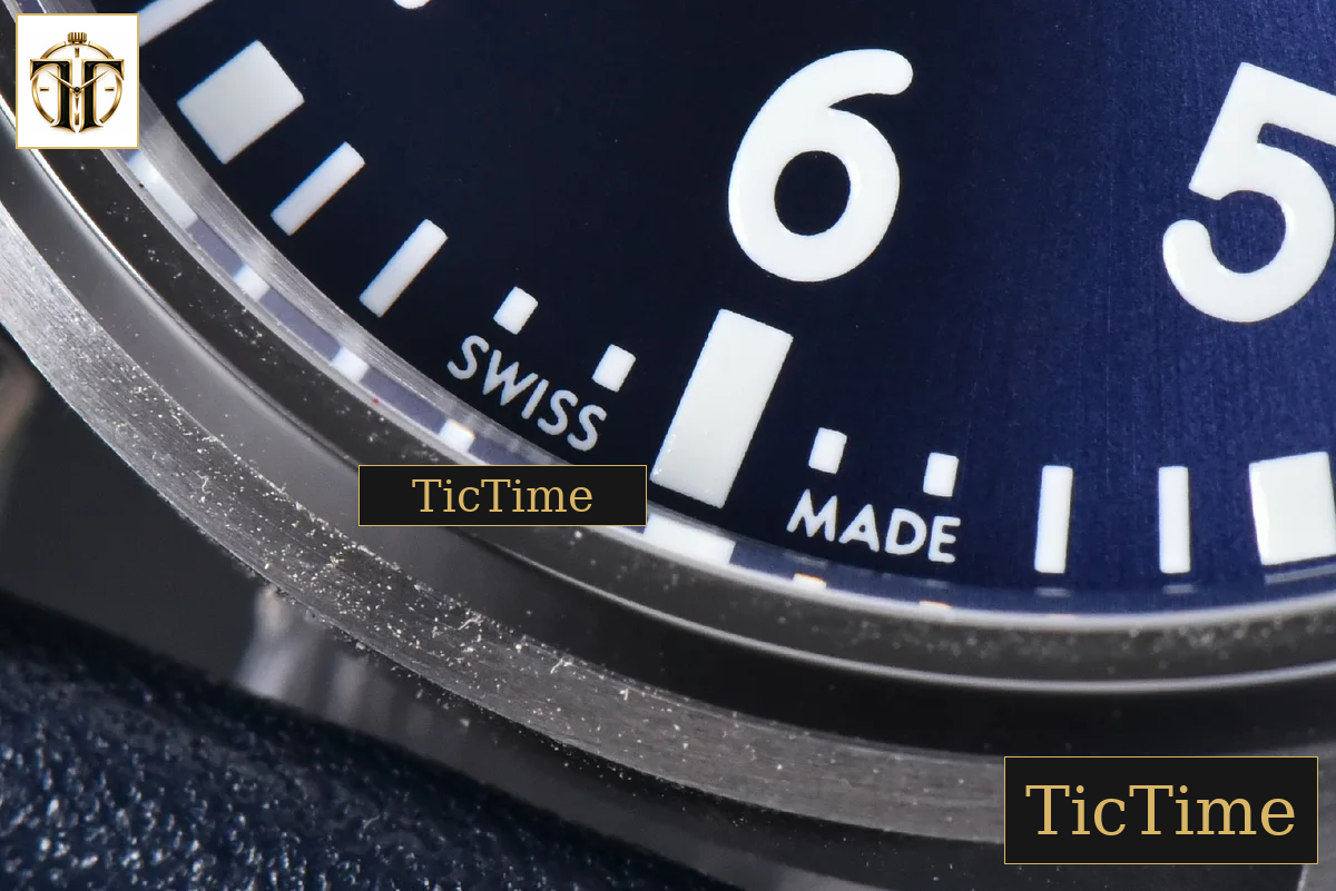 Mark XX IWC328203 40mm GSF Blue Dial Blue Leather Strap A2892 — foto 7