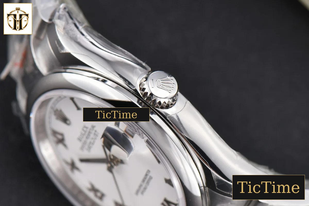 DateJust 36mm GMF SS Smooth Bezel White Dial Roma Marker Oyster Bracelet VR3235 — foto 12