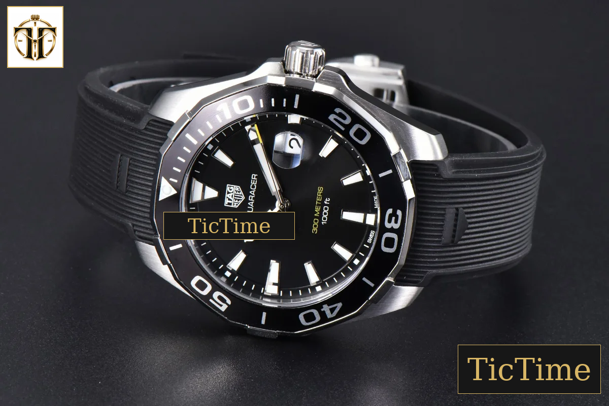 Aquaracer 300M 43mm OF Black Dial Rubber Strap Quartz — foto 12