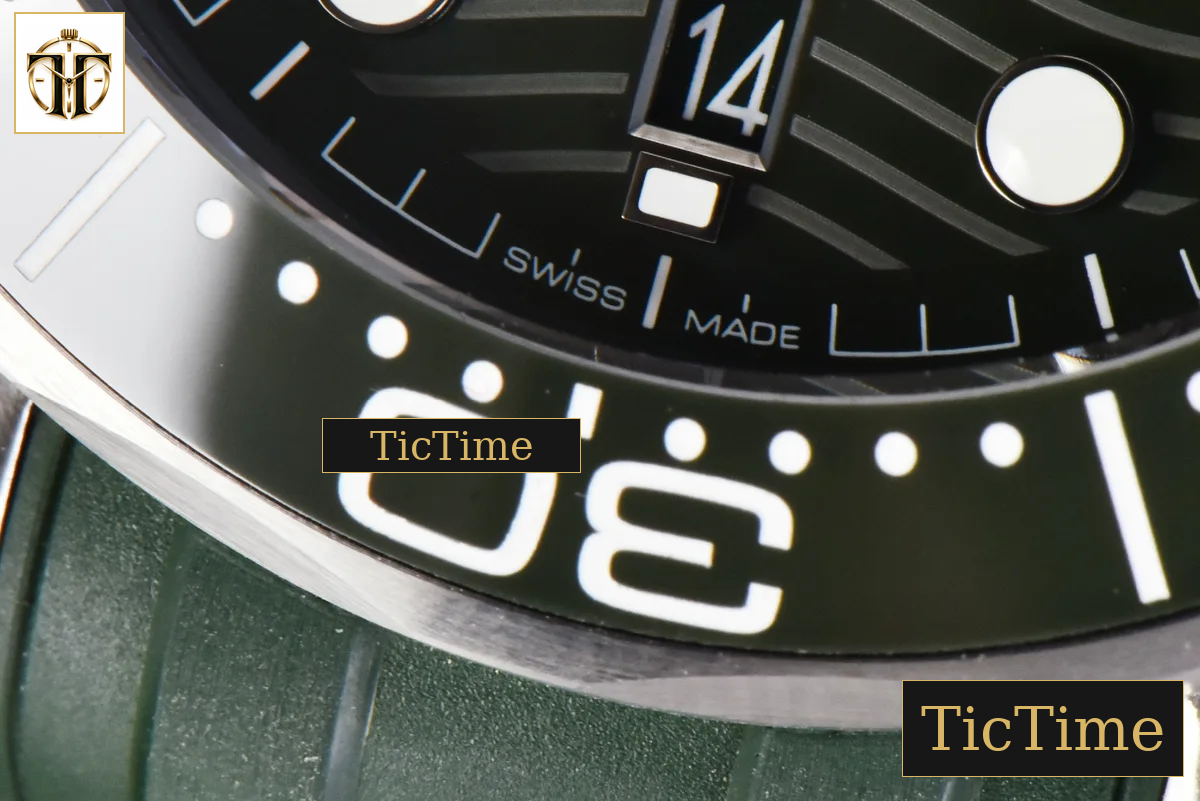 Seamaster Diver 300M 42mm ORF Green Ceramic Green Dial Green Rubber Strap A8800 — foto 8