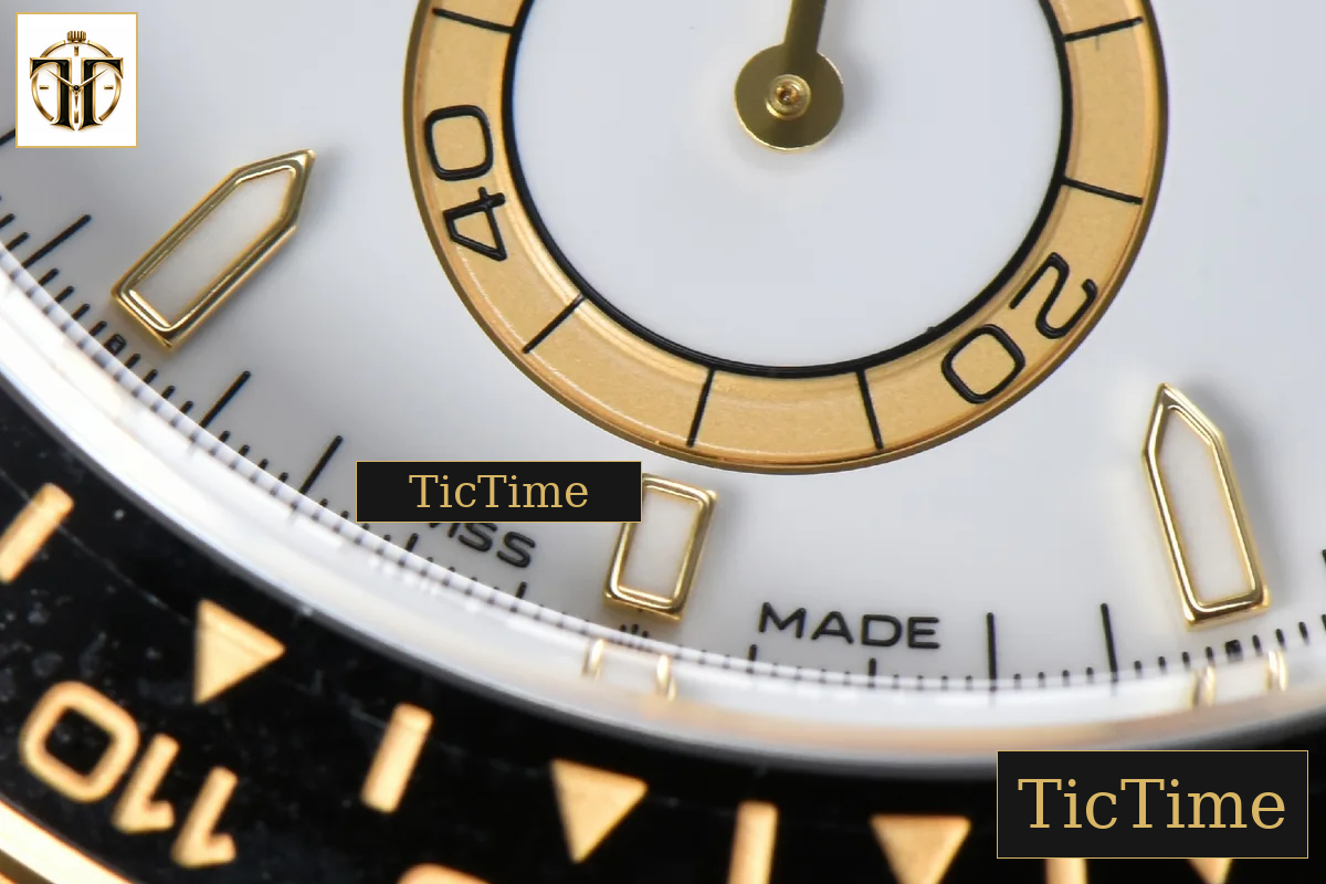 Daytona 126518 40mm Clean Factory YG Black Bezel White Dial Lume Marker Black Oysterflex Strap SH4131 — foto 9
