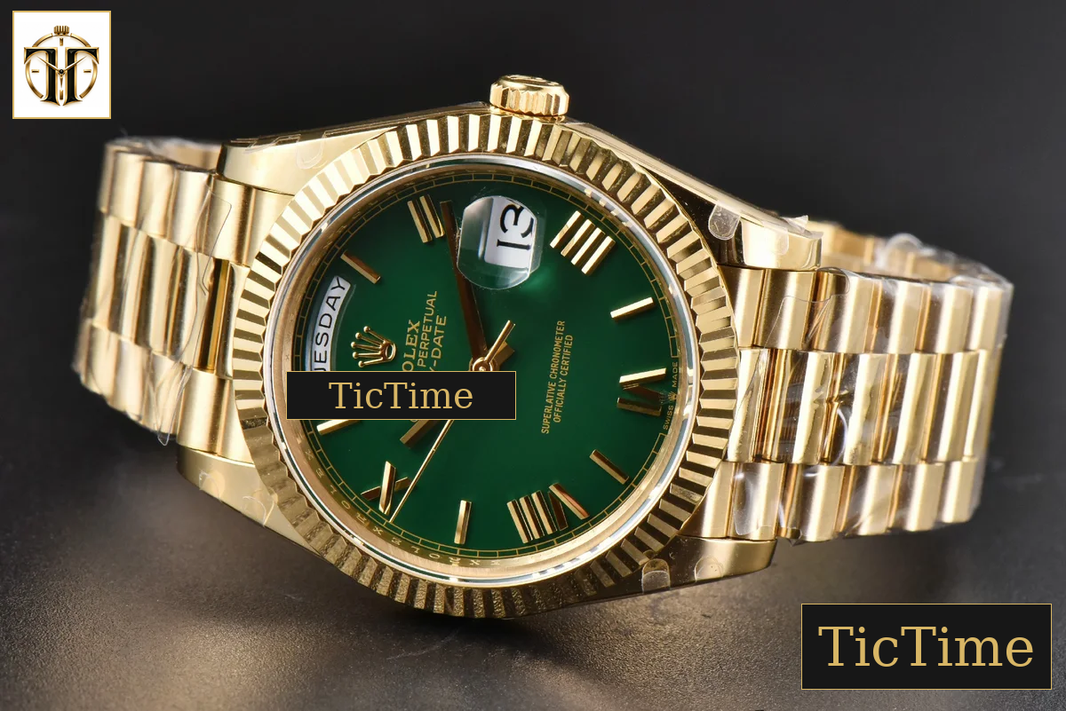 DayDate 904L 40mm BPF YG Green Dial YG Bracelet A2836 — foto 16