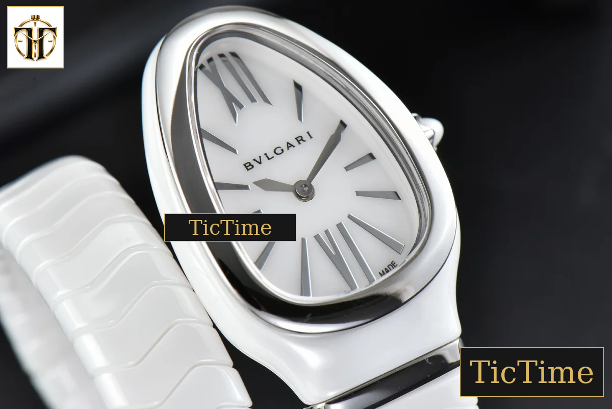 Serpenti Spiga 35mm BVF SS White Ceramic White Dial Quartz — foto 9