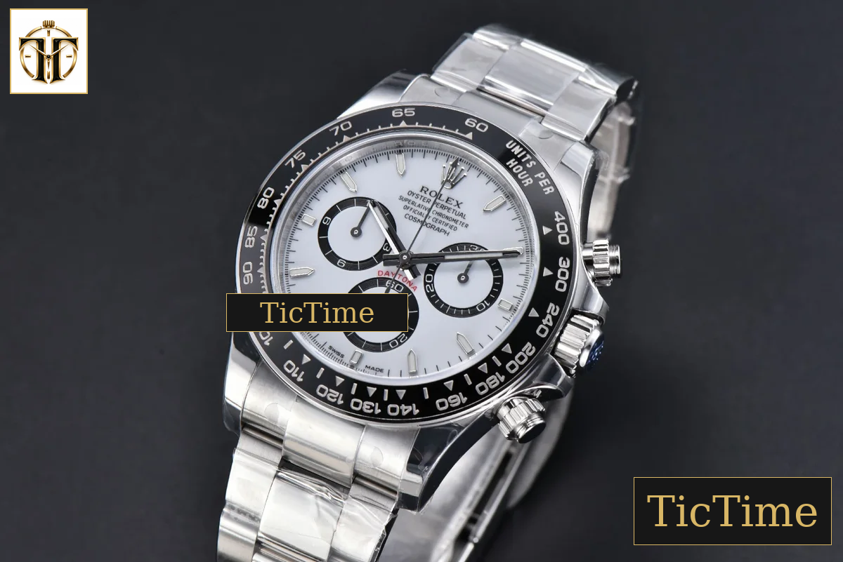Daytona Panda 904L 126500 40mm VSF White Dial SS Braclet DD4131 — foto 5