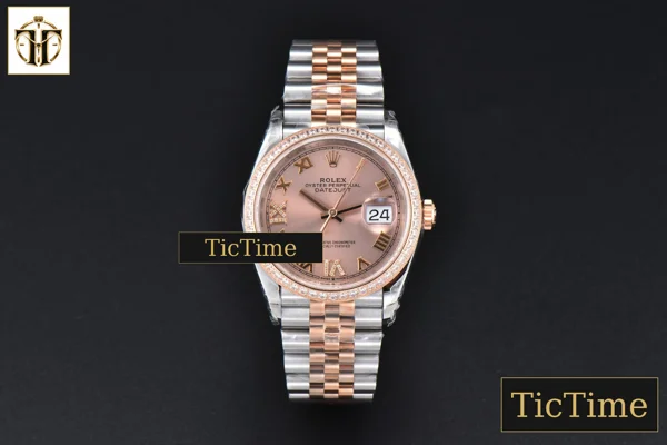 Foto frontal — DateJust 126231 36mm VSF RG/SS Diamond RG Dial Diamond Roma Marker Jubilee Bracelet VS3235