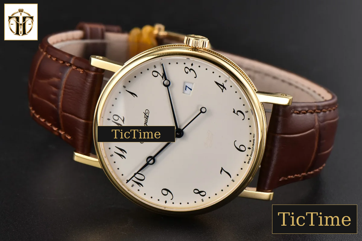 Classique 5177 38mm LTF YG White Dial Digital Marker Brown Leather Strap MY9015 — foto 12