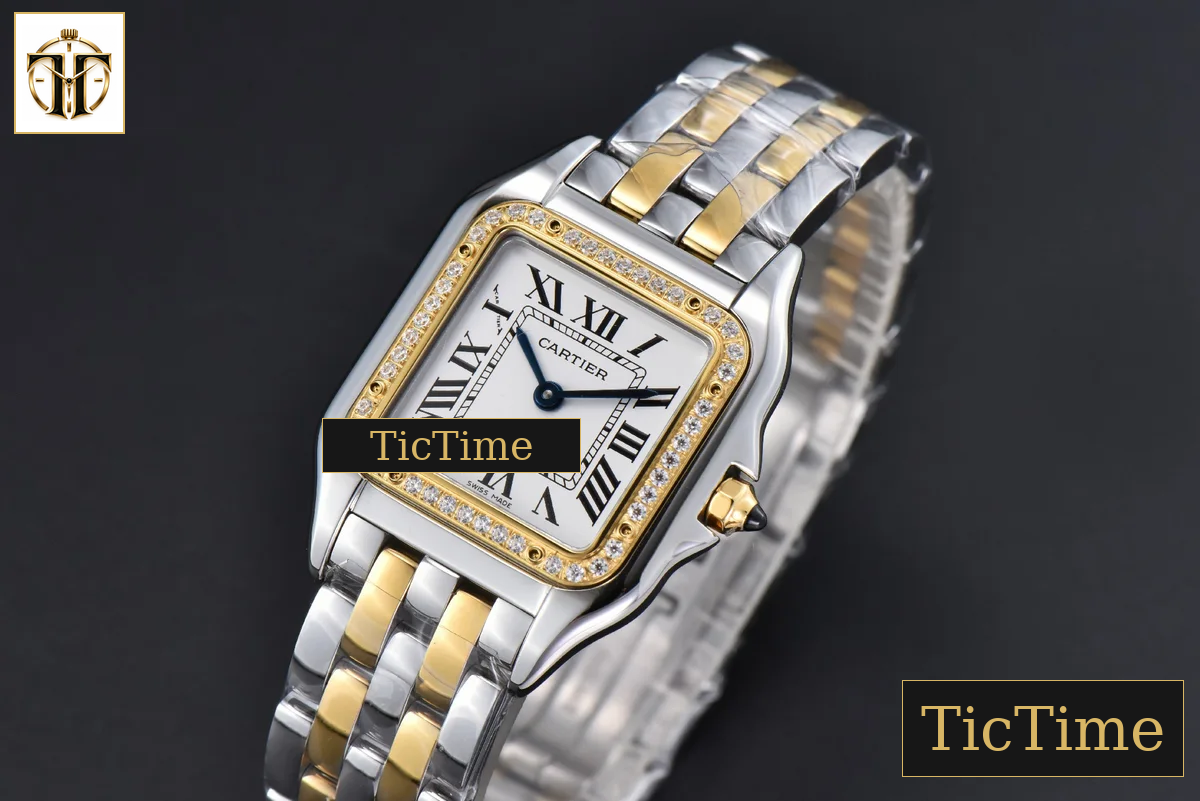 Panthère 27mm AF SS/YG Diamond Bezel White Dial SS/YG Bracelet Ronda Quartz — foto 5