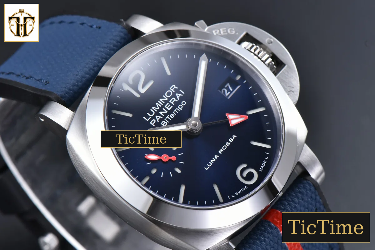 Quaranta BiTempo Luna Rossa PAM1404 40mm VSF Blue Dial Gummy Strap P900 — foto 12