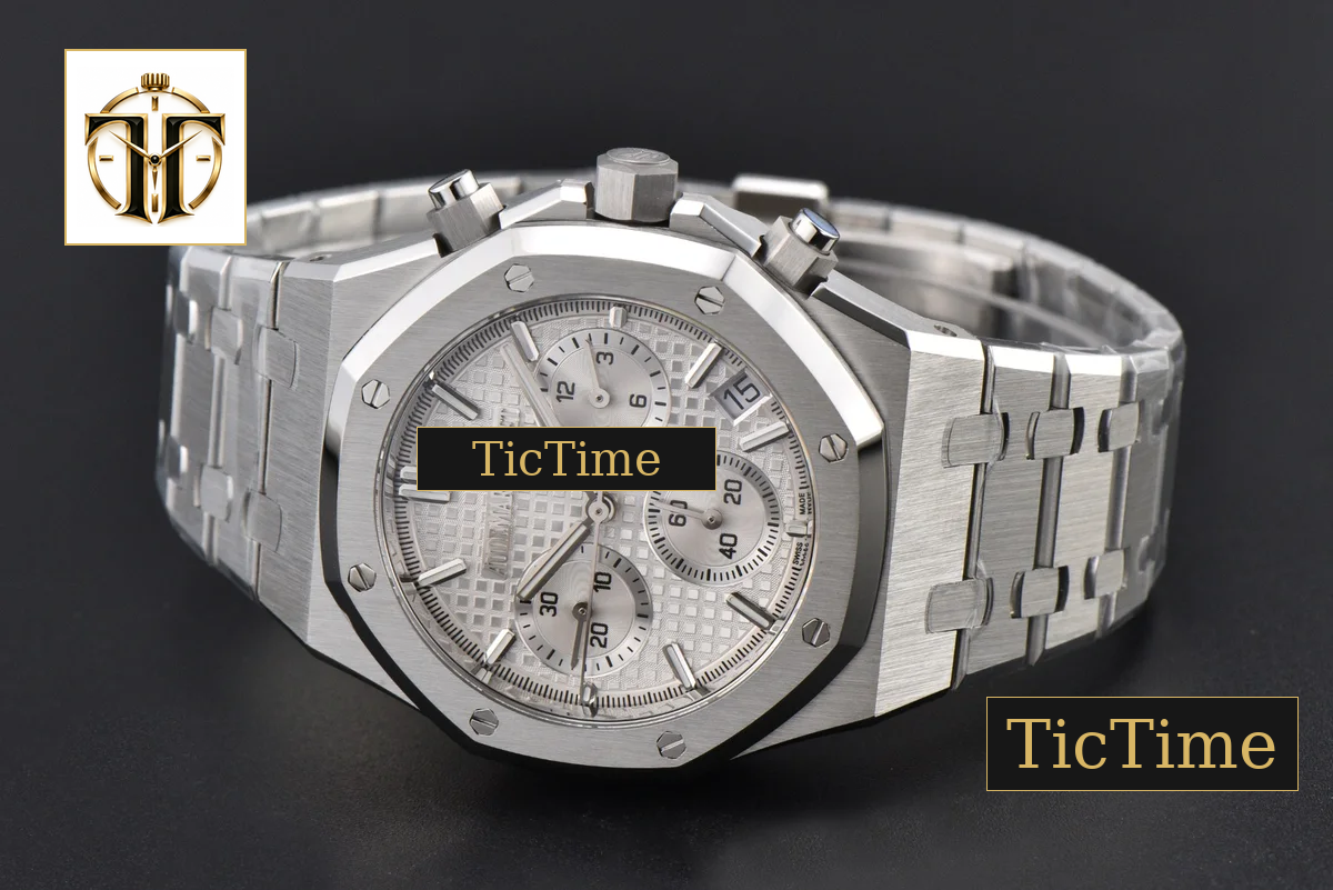 Royal Oak Chrono 26240 ZF SS White Dial SS Bracelet (V2 free sprung ) SA4401 — foto 35