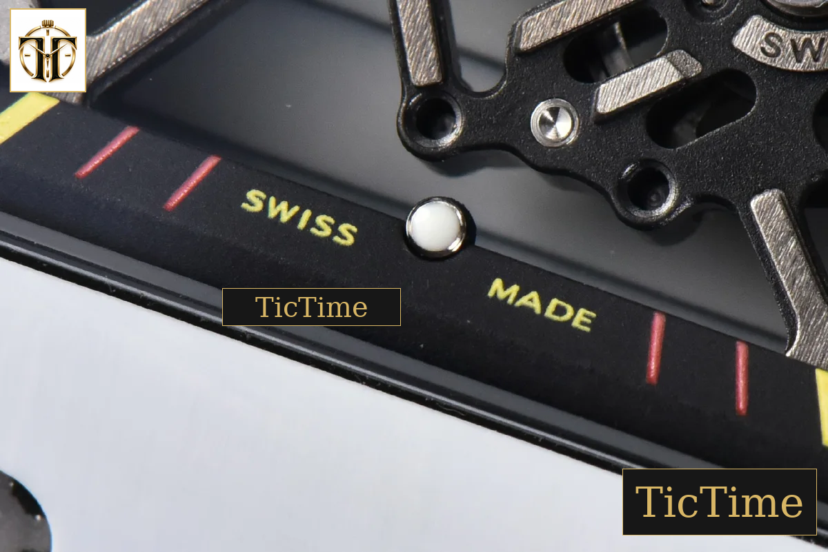 RM035-02 42mm T+F White Forged Carbon Skeleton Dial Red Crown Orange Rubber Strap RMUL2 — foto 11