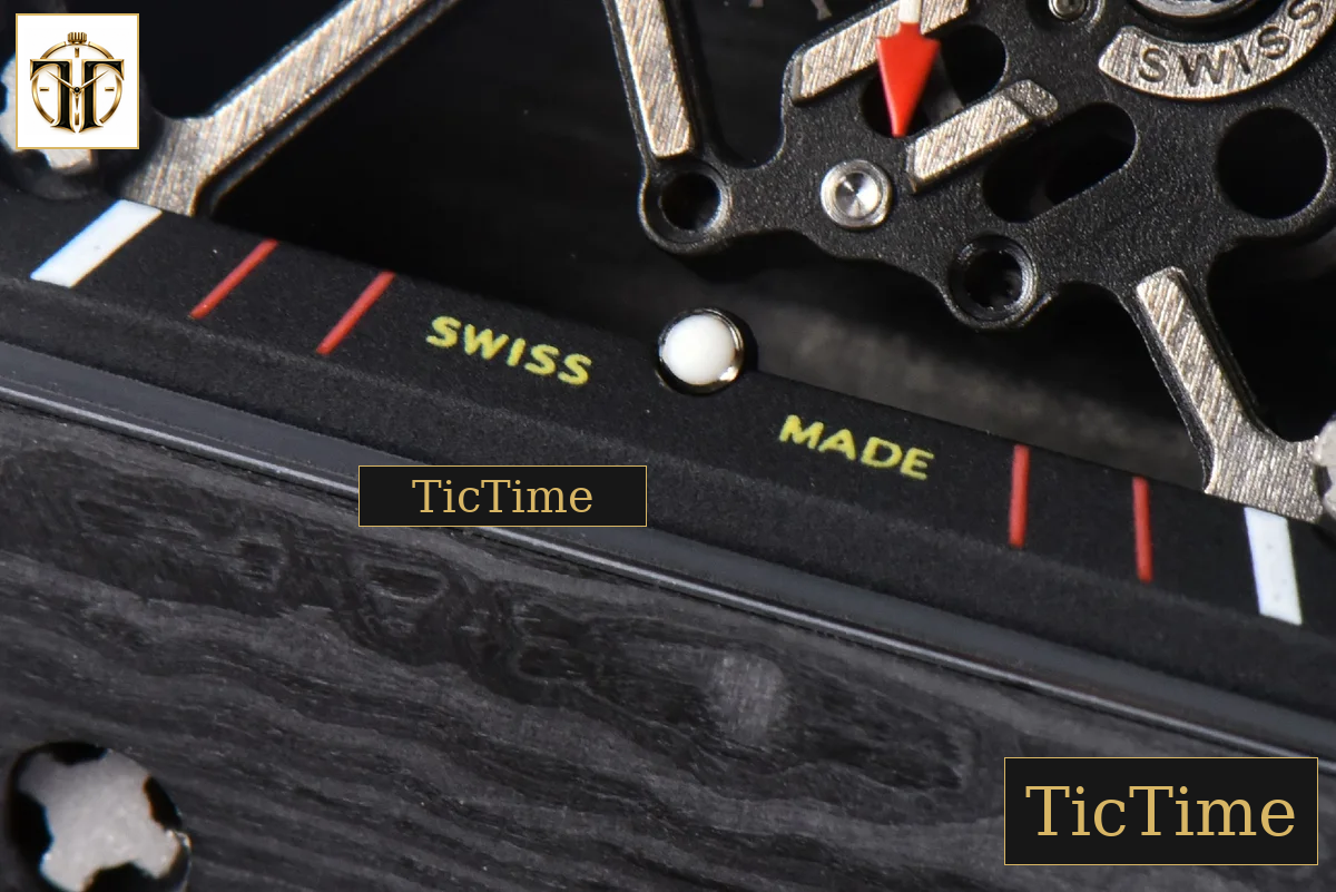RM035-02 42mm T+F Black Forged Carbon Black Skeleton Dial Orange Crown Orange Rubber Strap RMUL2 — foto 10