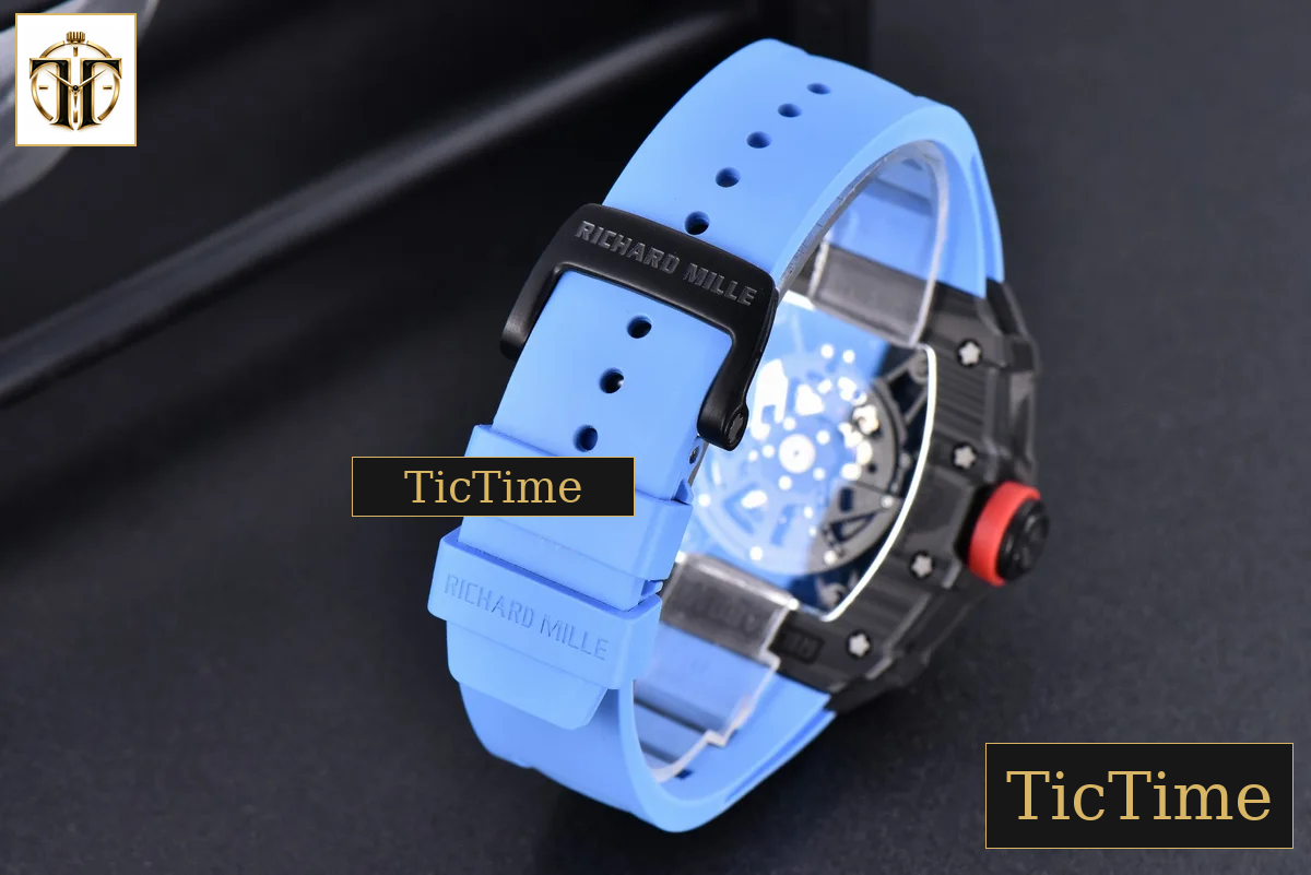 RM035-02 KVF Skeleton Dial Red Blue Rubber Strap V3 Miyota8215 — foto 20
