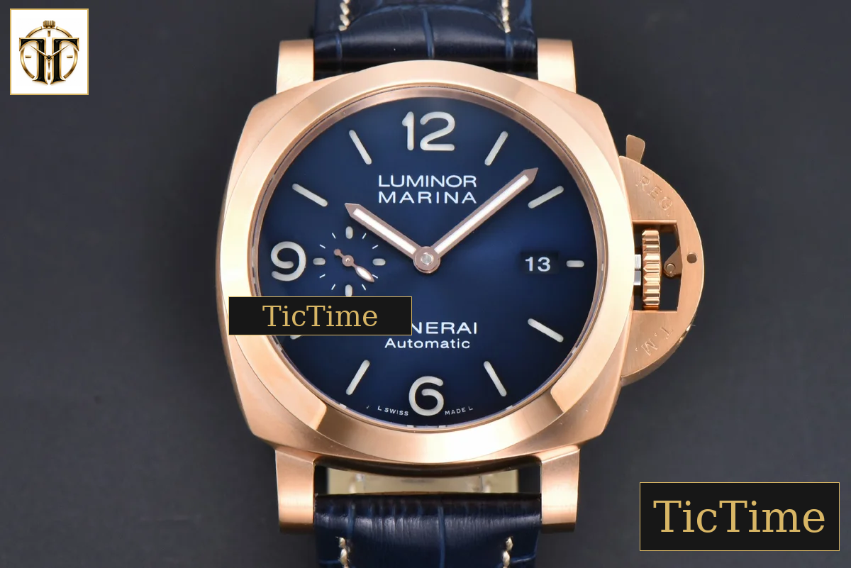PAM1112 44mm TTF RG 44 Blue Dial Blue Leather Strap P9010 — foto 2