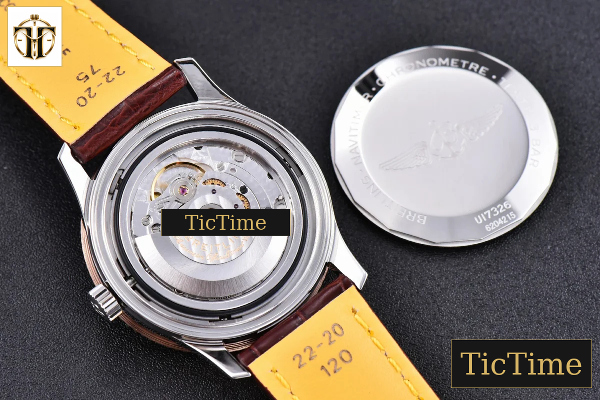 Navitimer 41mm TF RG Black Dial White Bezel Brown Leather Strap A2824 — foto 14