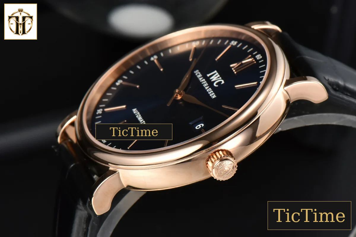 Portofino Automatic 40mm ZF RG Blue Dial RG Marker Black Croc Strap A9019 — foto 9