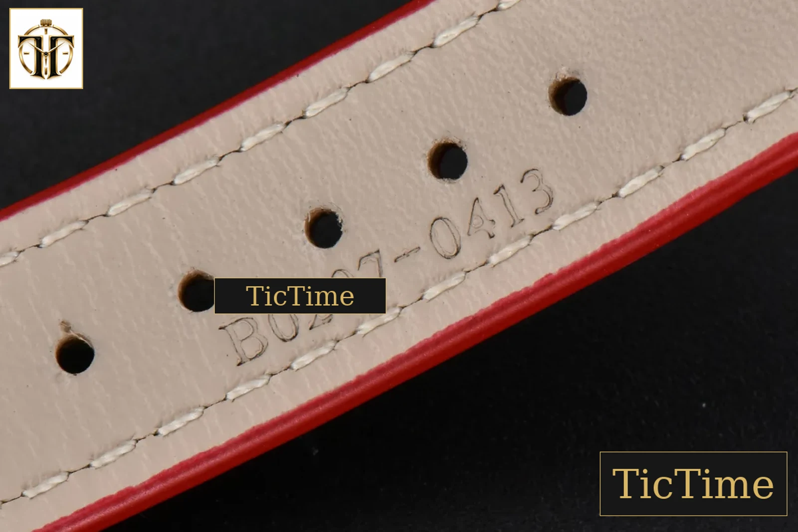 Happy Sport Automatic 33mm HWF RG White Dial Red Leather Strap A2892 — foto 20
