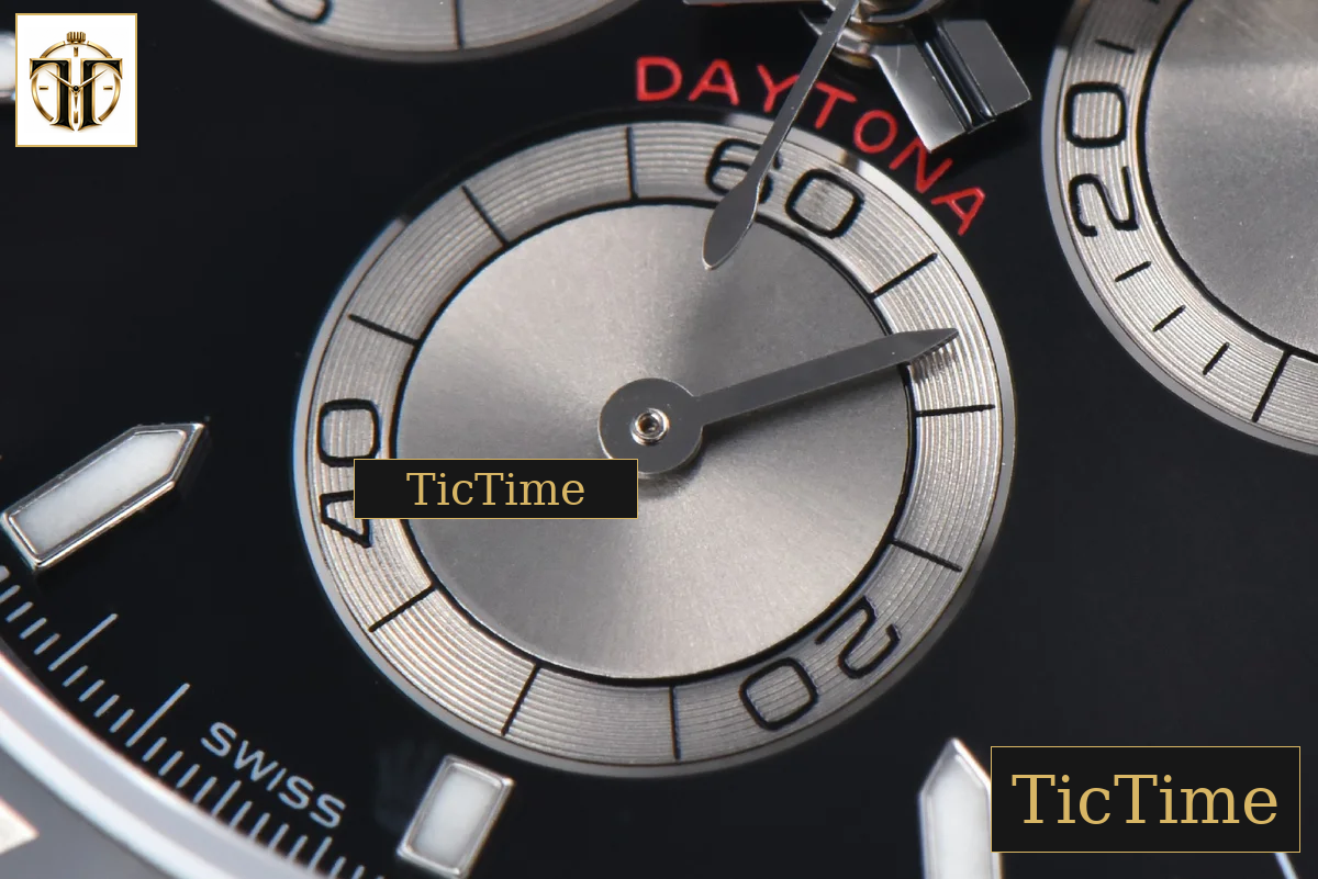 Daytona 126519 40mm BPF SS Black Dial Sliver Subdial Black Oysterflex Strap SH4131 — foto 9