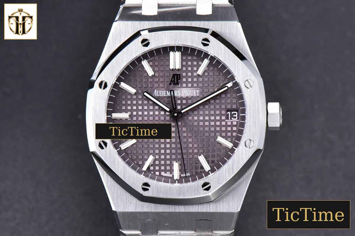 Royal Oak 15500 41mm OMF Gray Textured Dial SS Bracelet V2 Miyota 9015 — foto 2