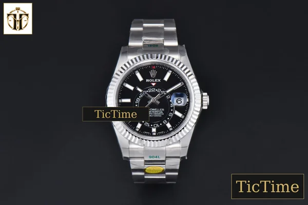 Foto frontal — Sky-Dweller 904L 326934 42mm ZF Black Dial SS Bracelet A2824