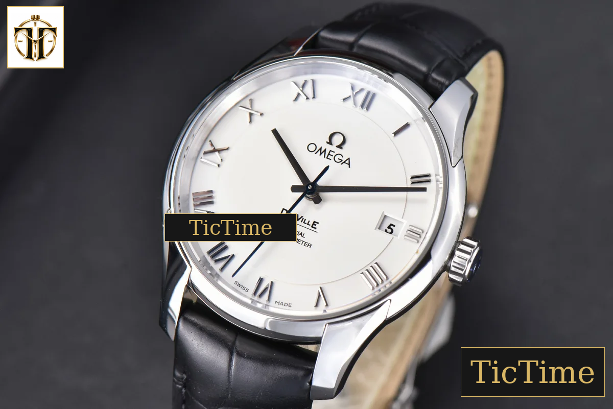 De Ville Hour Vision 41mm VSF White Dial Black Croco Strap A8500 — foto 4