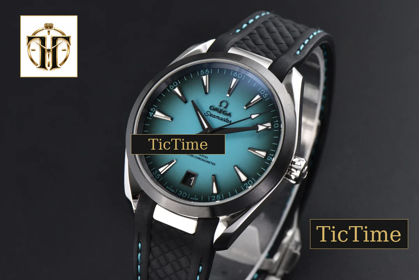 Aqua Terra 150M 41mm VSF SS Turquoise Dial PVD Bezel Rubber Strap VS8900 — foto 5