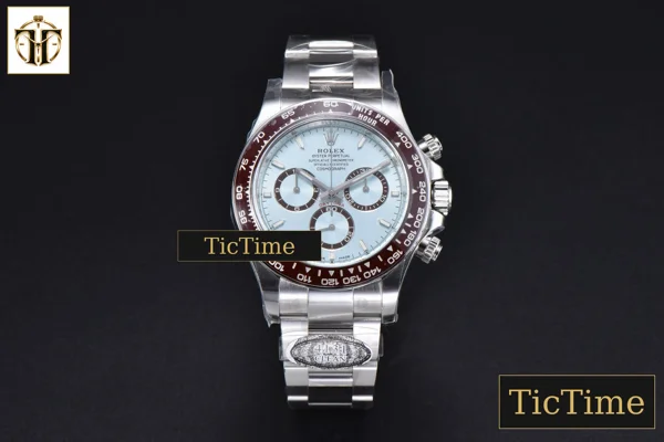 Foto frontal — Daytona 126506 40mm Clean Factory Ice Blue Dial Lume Markers SS Bracelet DD4131