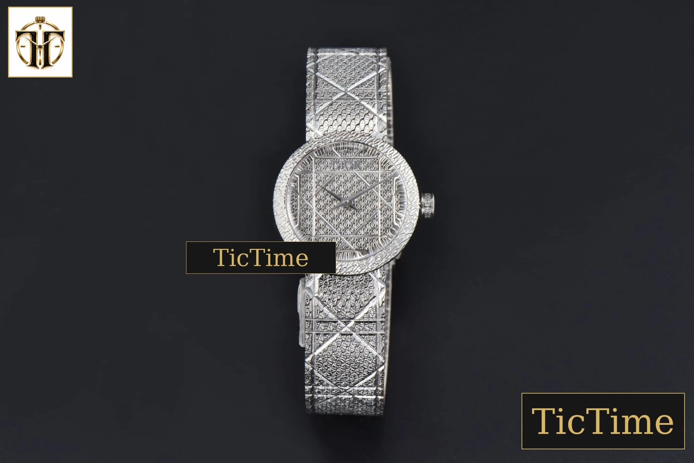 Vista frontal — La D My Dior 25mm K11F Silver Dial Quartz