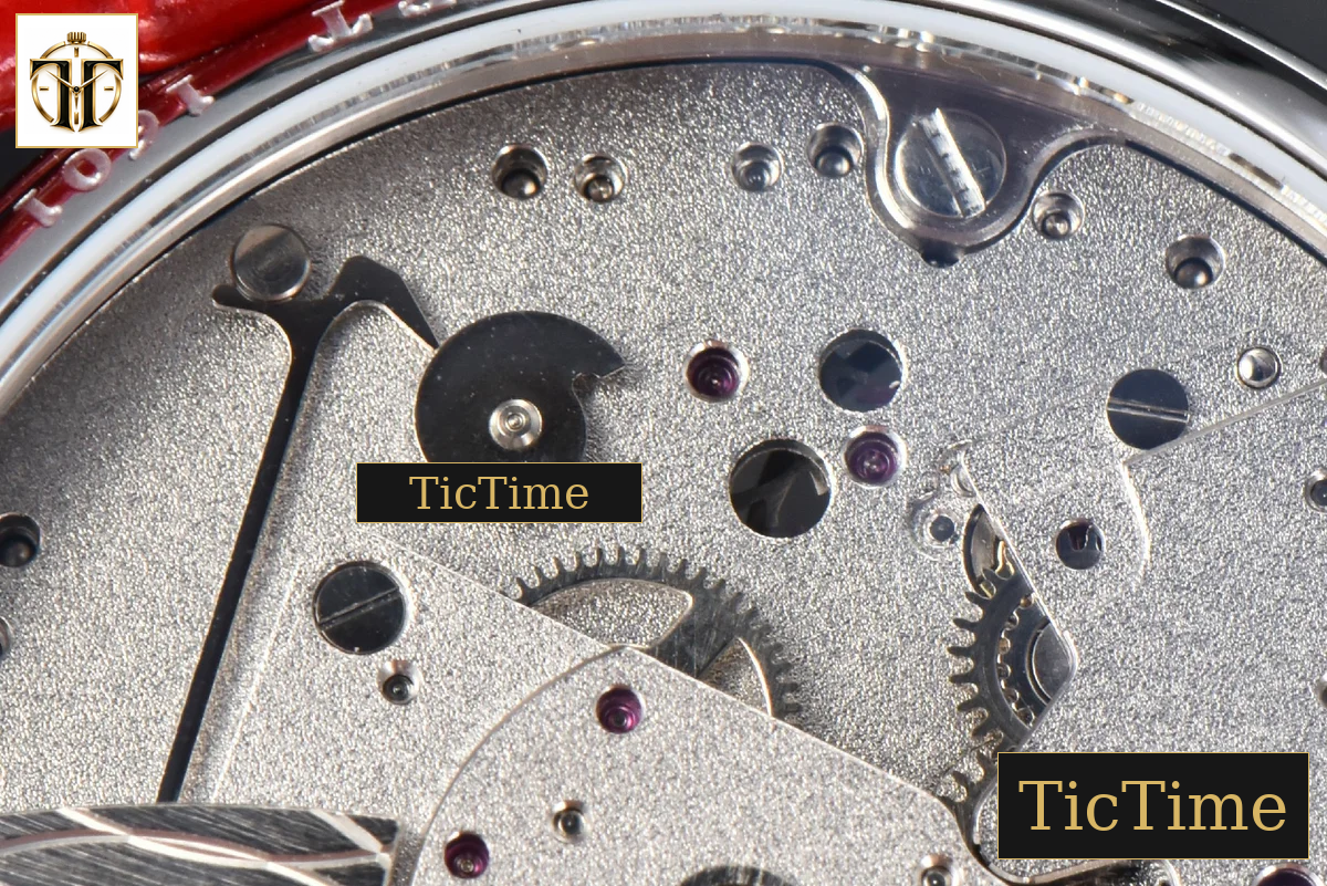 Tradition 7038BB 40mm ZF Diamond White Dial Red Leather Strap A505 — foto 24