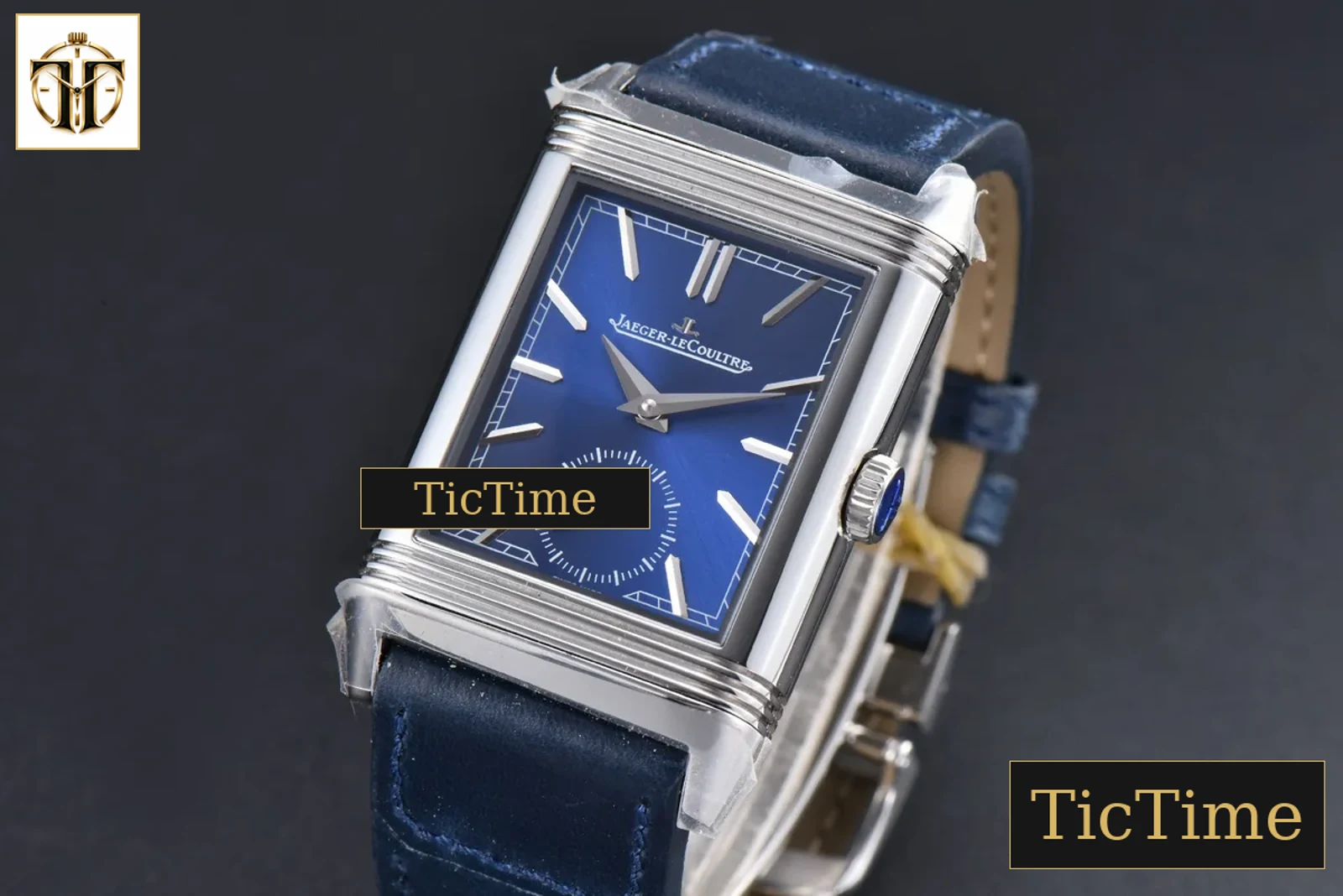 Master Reverso Tribute Small Seconds 30x47mm MGF Blue Dial Blue Leather Strap A854A — foto 4