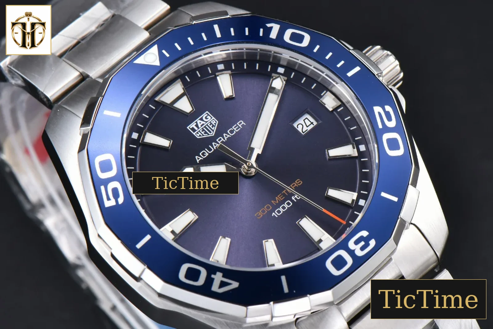 Aquaracer 300M 41mm OF Purple Dial SS Bracelet SW200 — foto 13