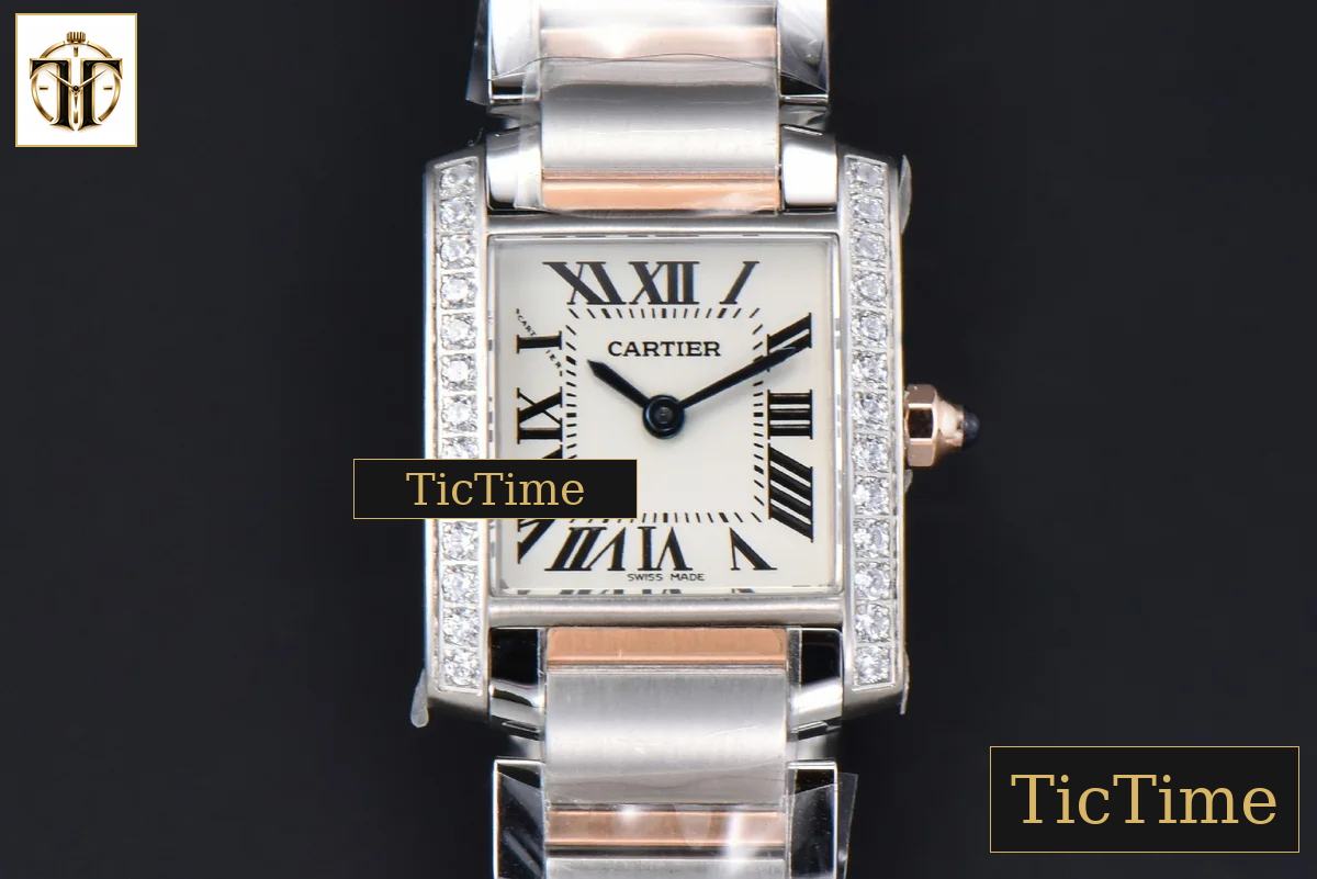 Tank Francaise Small 25.7mmx21.2mm 8848F Diamond RG/SS Bracelet Quartz — foto 2