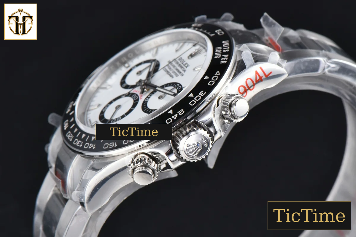 Daytona 904L 126500 40mm BPF SS Panda White Dial SS Bracelet SH4131 — foto 12