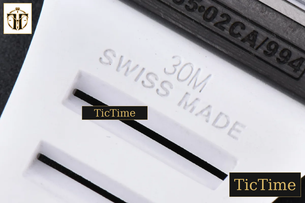 RM035-02 42mm T+F Black Forged Carbon Skeleton Dial Red Crown White Rubber Strap RMUL2 — foto 22